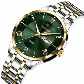 Relógio Poedagar Gold Green Edition Quartzo