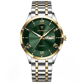 Relógio Poedagar Gold Green Edition Quartzo