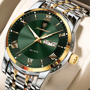 relogio masculino poedagar gold green
